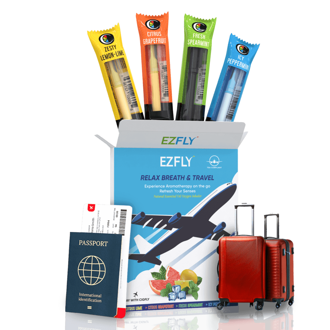EZFLY Blue In-Flight travel inhaler