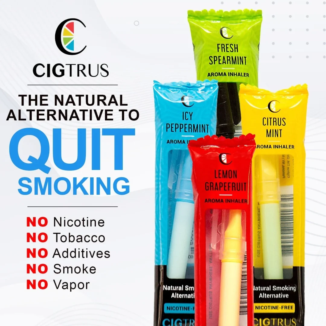 cigtrus smokeless oxygen air inhaler oral fixation relief natural quit aid behavioral support pick your flavorcigtruscom 3799
