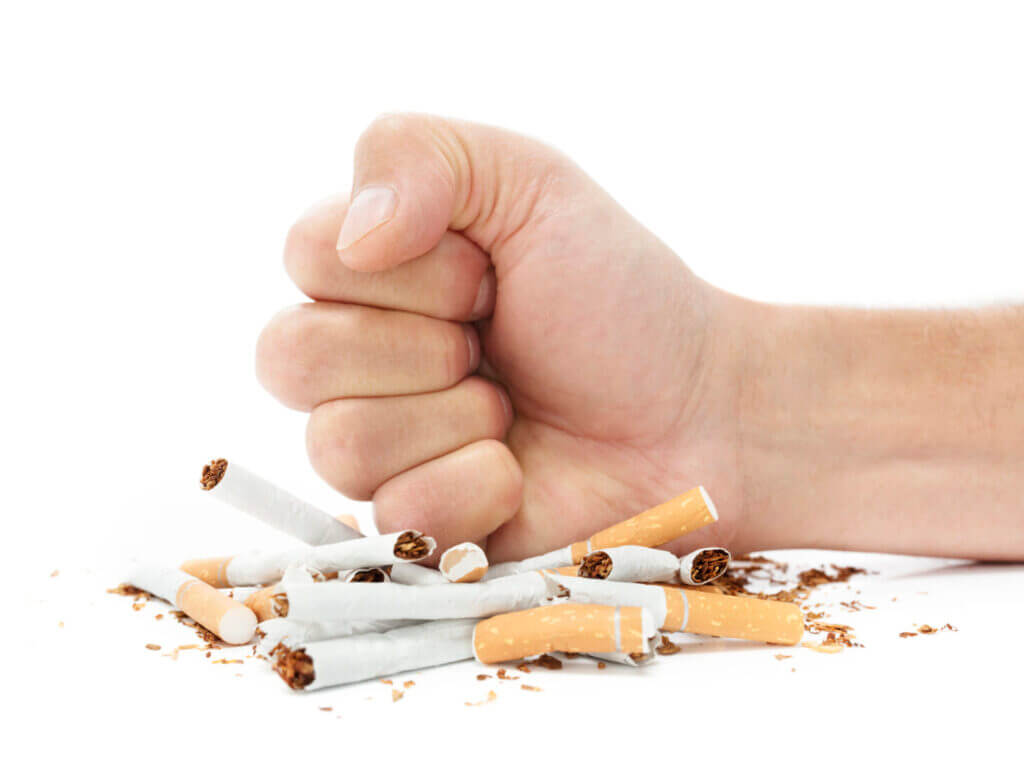 Stop smoking destroying cigarettes