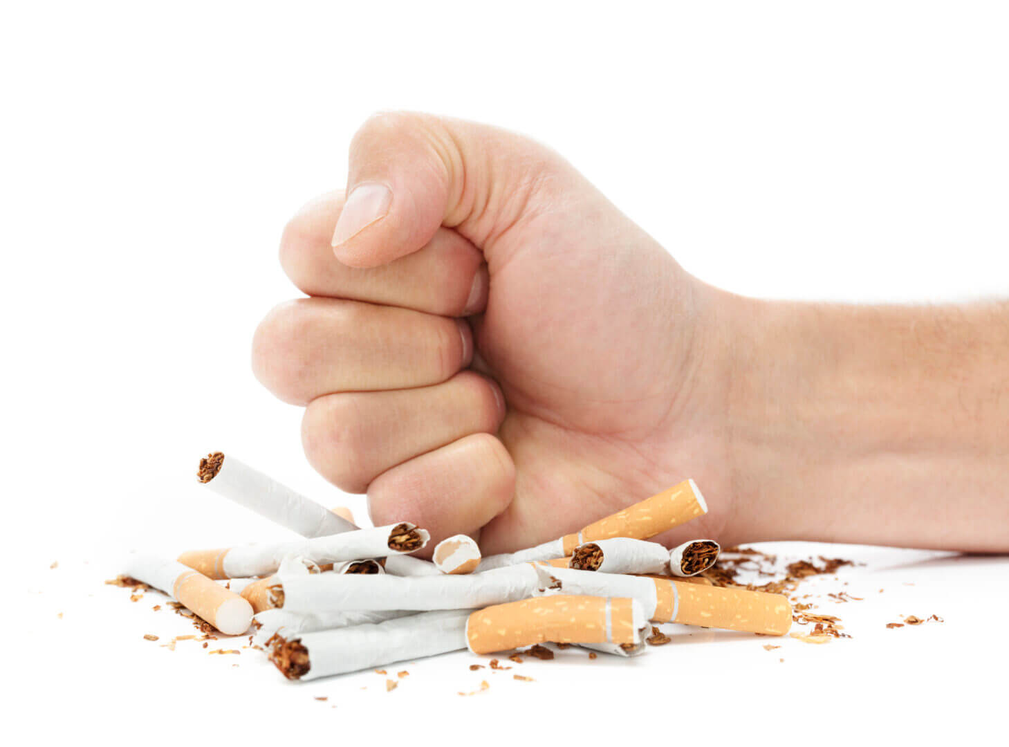 Stop smoking destroying cigarettes