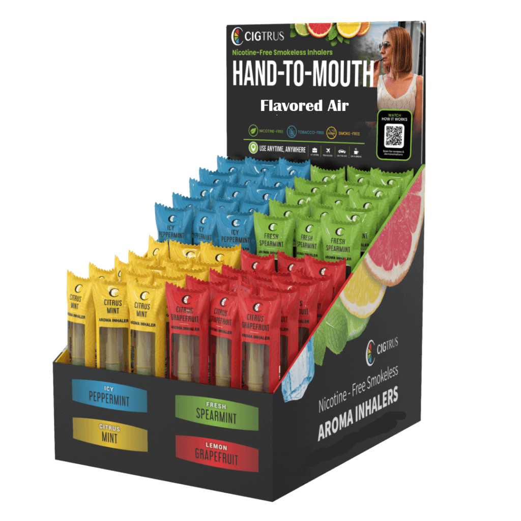 Cigtrus 80-Piece Countertop Display of Nicotine-Free Flavored Air Inhalers