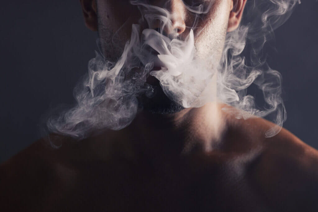 smoke cloud and face of man with pollution for ma 2025 04 05 15 49 01 utc