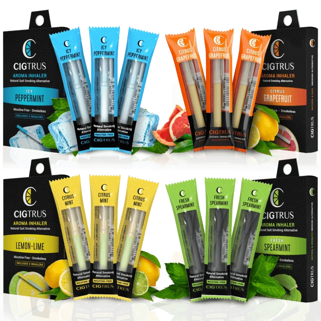 Cigtrus 4 Flavor 3 Pack Each Combo Nicotine-Free Smokeless Inhaler