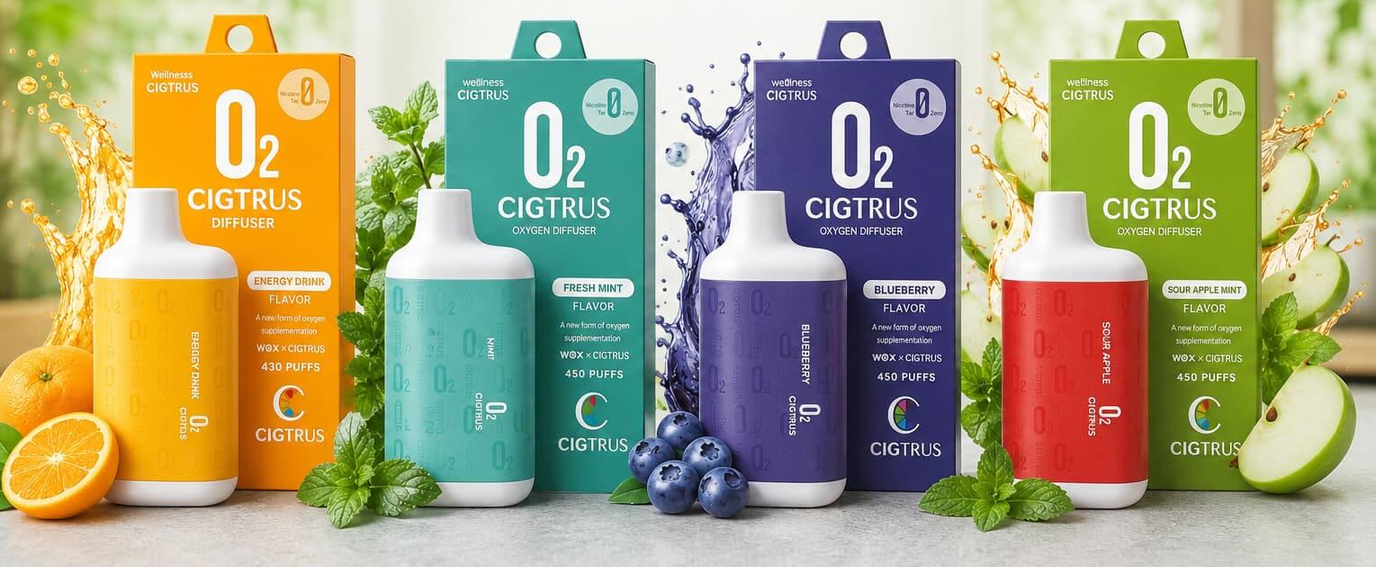 Cigtrus O2 portable flavored oxygen wholesale collection